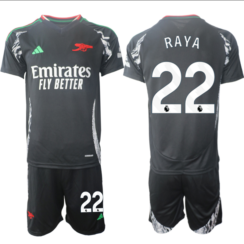 Men 2024-2025 Club Arsenal away Black #22 Soccer Jersey